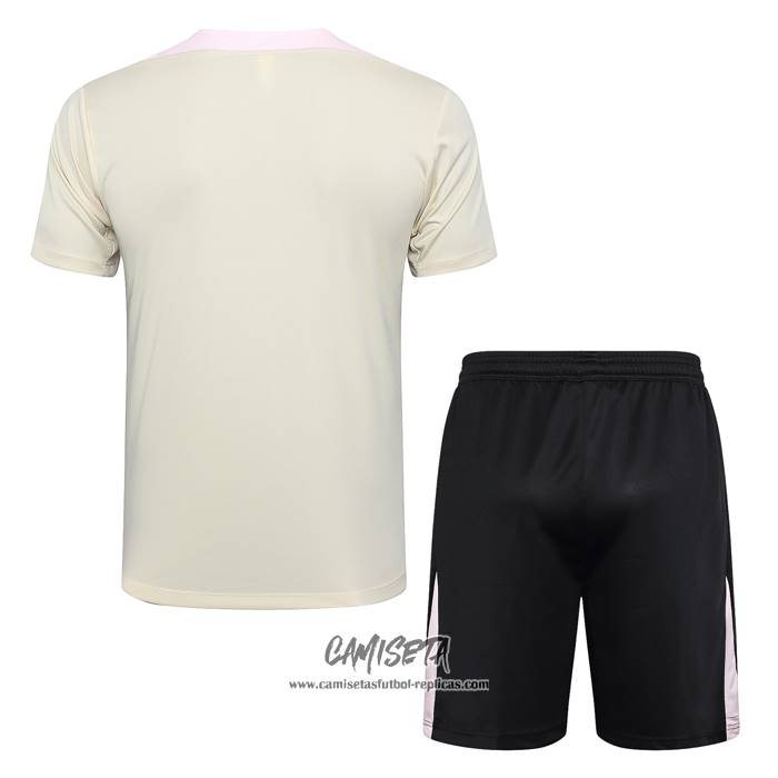 Chandal del Paris Saint-Germain Jordan 2024-2025 Manga Corta Amarillo - Pantalon Corto